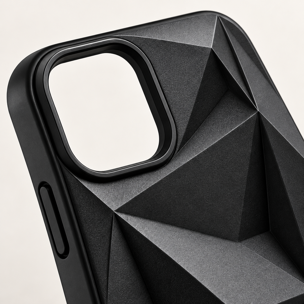 Black Origami Phone Case — view 3