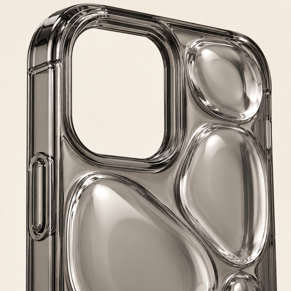 Smoky Clear Bubble Phone Case — view 3