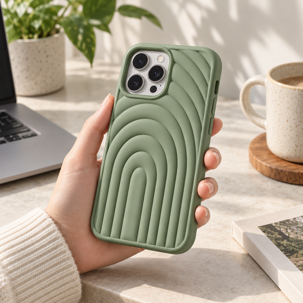 Sage Sculpted Arch Phone Case — view 2