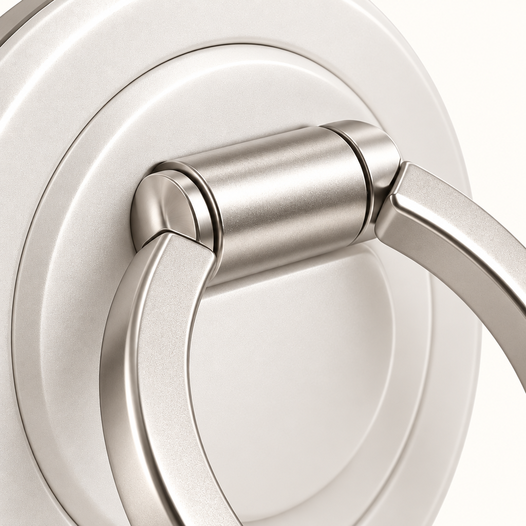 Pearl White & Silver Phone Ring Grip — view 3
