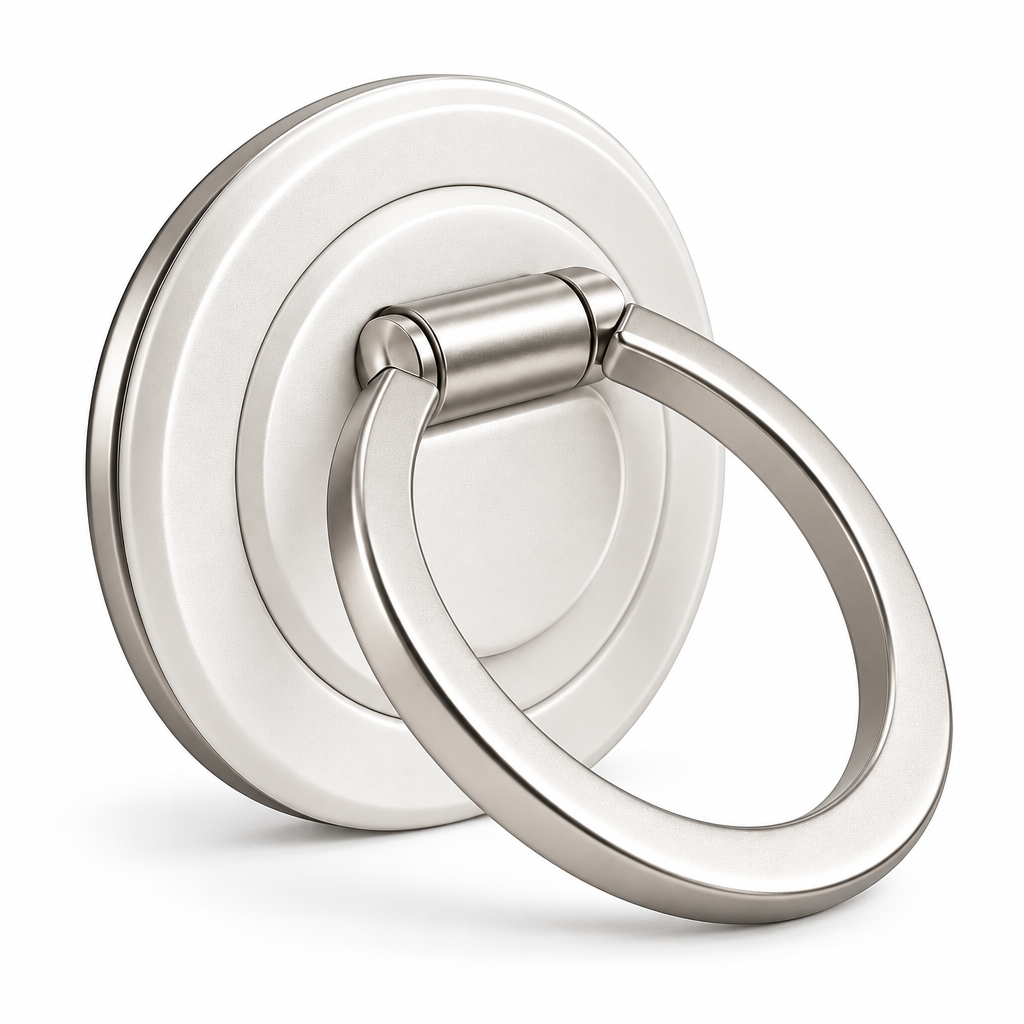 Pearl White & Silver Phone Ring Grip — view 4