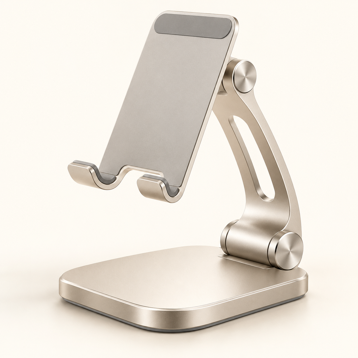Champagne Curved-Arm Phone Stand — view 1