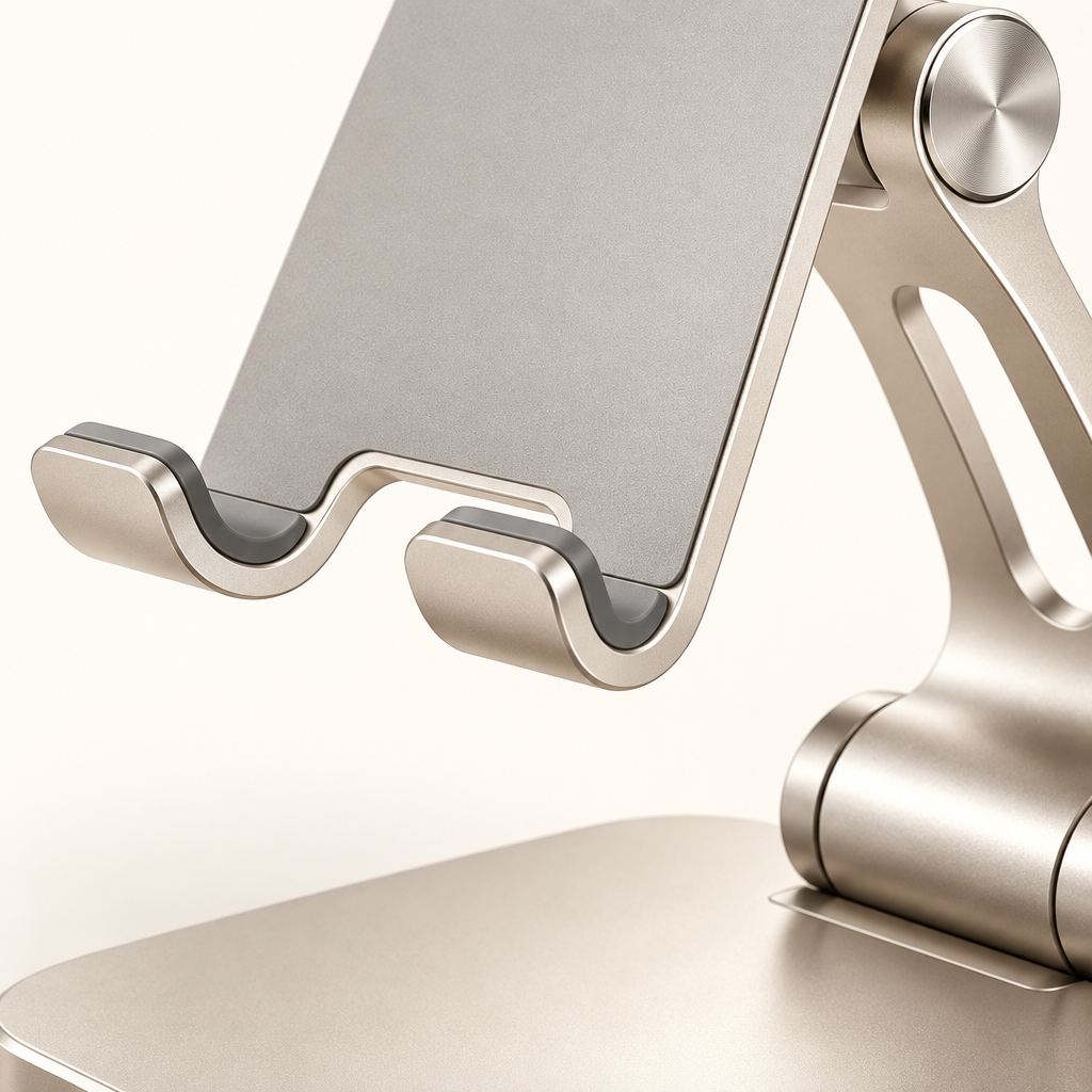 Champagne Curved-Arm Phone Stand — view 3